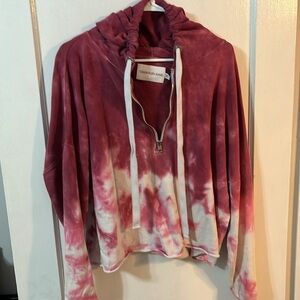 Crop half zip hoodie